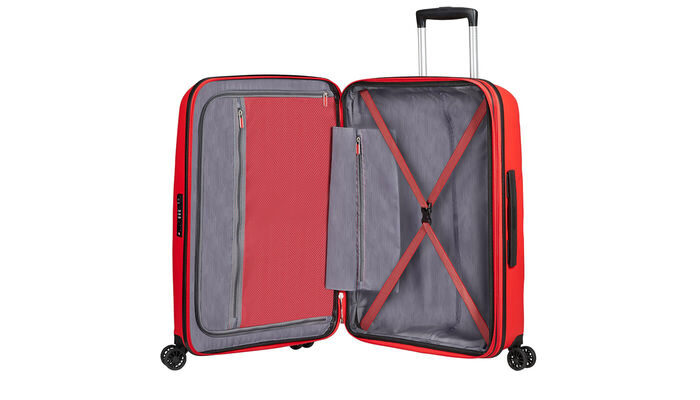 Organisation intérieure avec poche tablier zippée supplémentaire