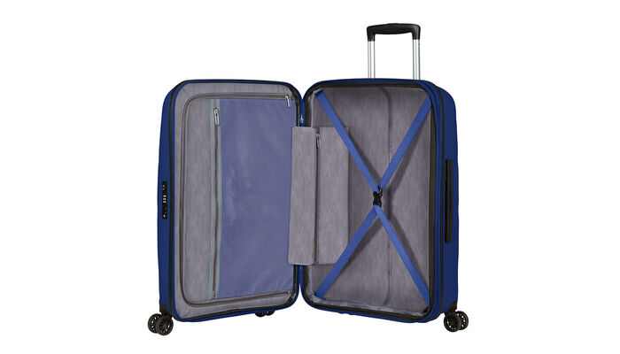 Organisation intérieure avec poche tablier zippée supplémentaire