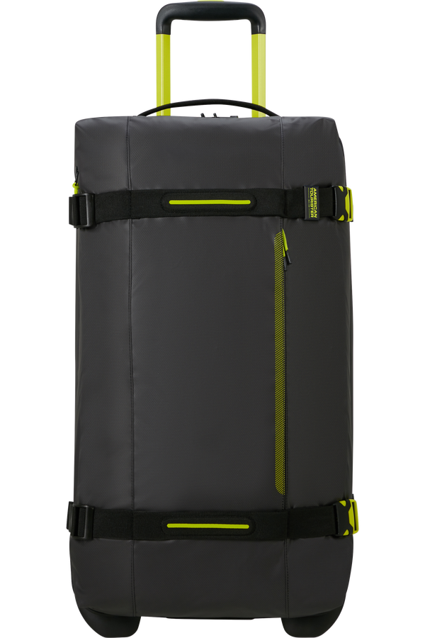 American Tourister Urban Track Duffle with Wheels Coated M  Black/Lime
