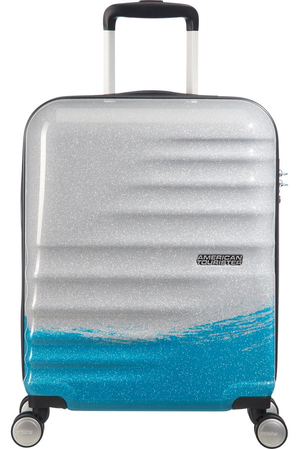 American Tourister Wavebreaker Spinner 55cm  Brushed Blue