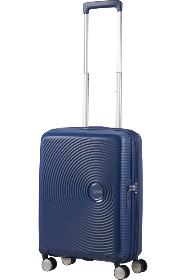 American Tourister Soundbox Spinner extensible 55cm Bleu marine fonc&eacute;