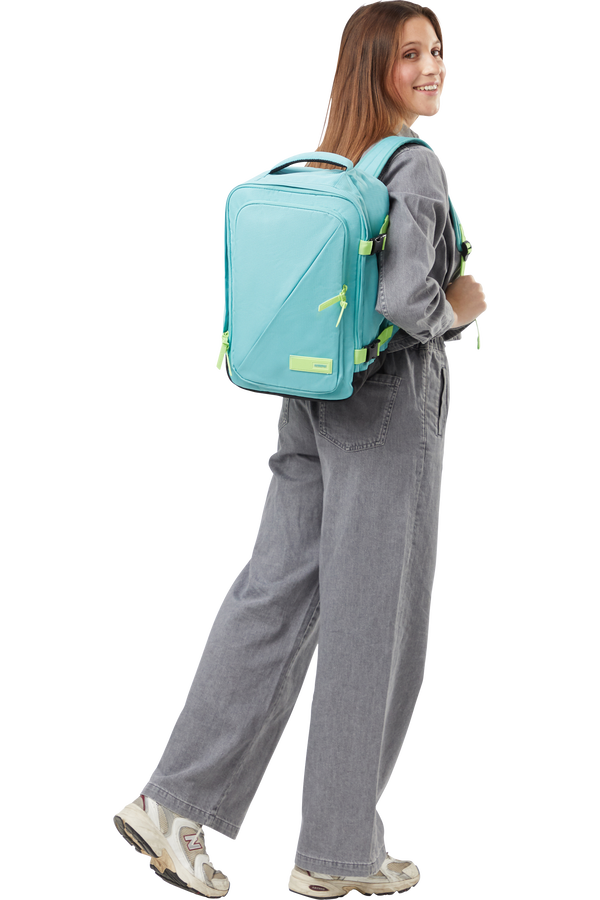 American Tourister Take2cabin Casual Backpack MS  Dusty Turquoise/Lime