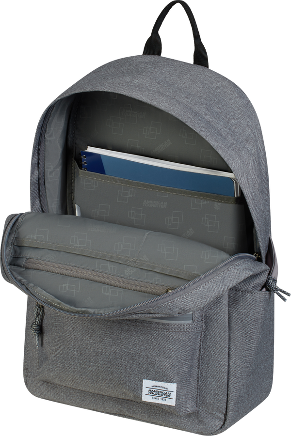 American Tourister Brightup Backpack Zip  Grey Melange