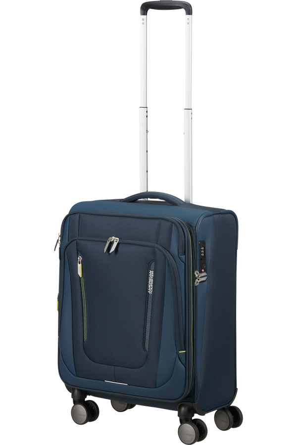 American Tourister Wanderlite Spinner EXP TSA S  Bleu marine foncé