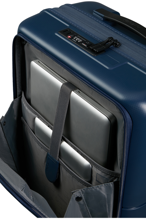 American Tourister DashPop Spinner Expandable Frontloader 55cm  Bleu nuit