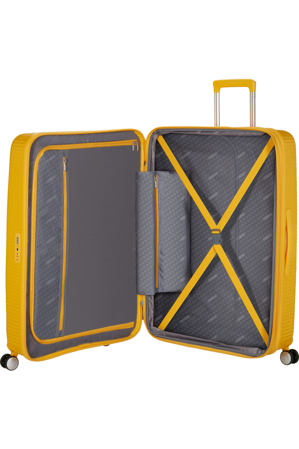 American Tourister SoundBox Spinner TSA Expandable 80cm  Jaune or