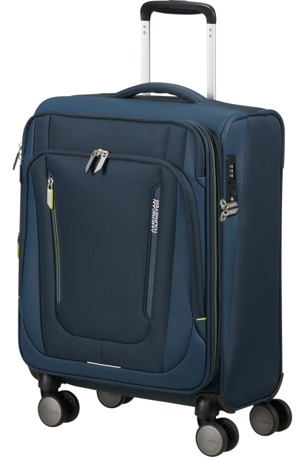 American Tourister Wanderlite Spinner EXP TSA S  Bleu marine foncé