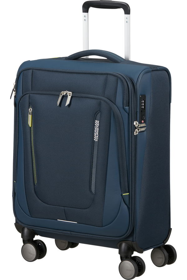 American Tourister Wanderlite Spinner TSA S  Bleu marine foncé