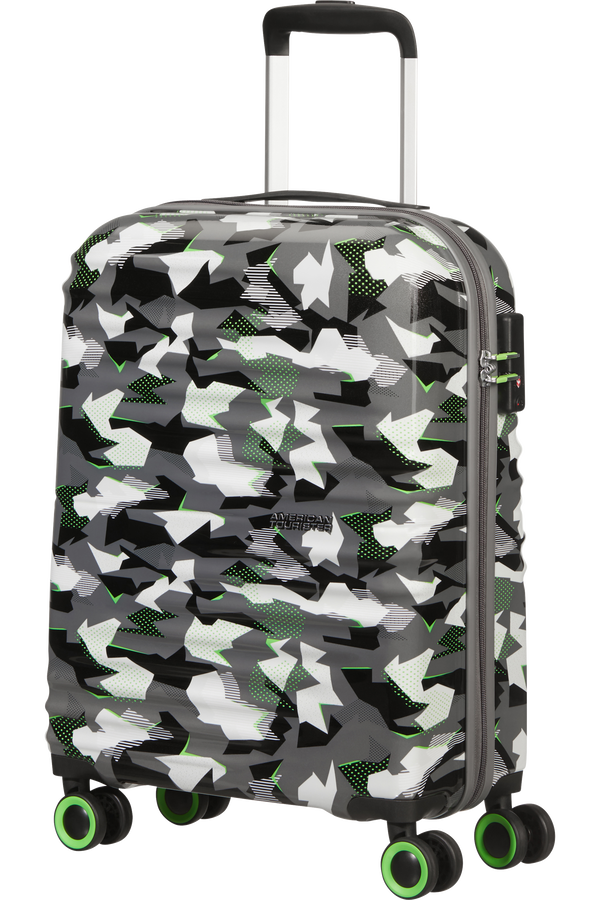 American Tourister Wavetwister Spinner TSA Print 55cm  Camo/Acid Green
