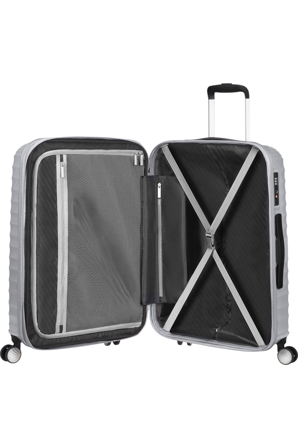 American Tourister Jetglam Spinner 67cm  Argent métal