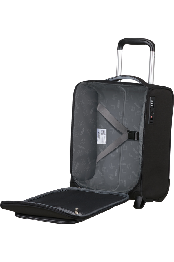 Cloudrider S/M Valise 2 roues | American Tourister Cloudrider Upright Underseater Tsa  Jet Black