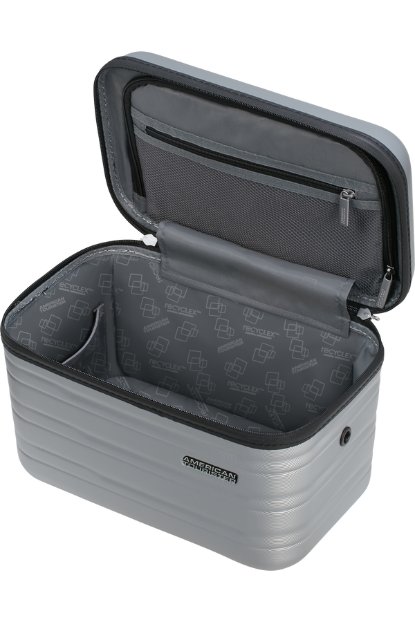 American Tourister Flashline Beauty Case  Sky Silver