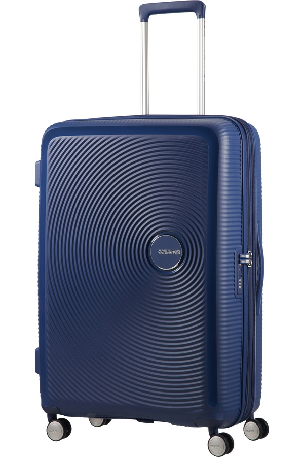 American Tourister Soundbox Spinner extensible 77cm Bleu marine foncé