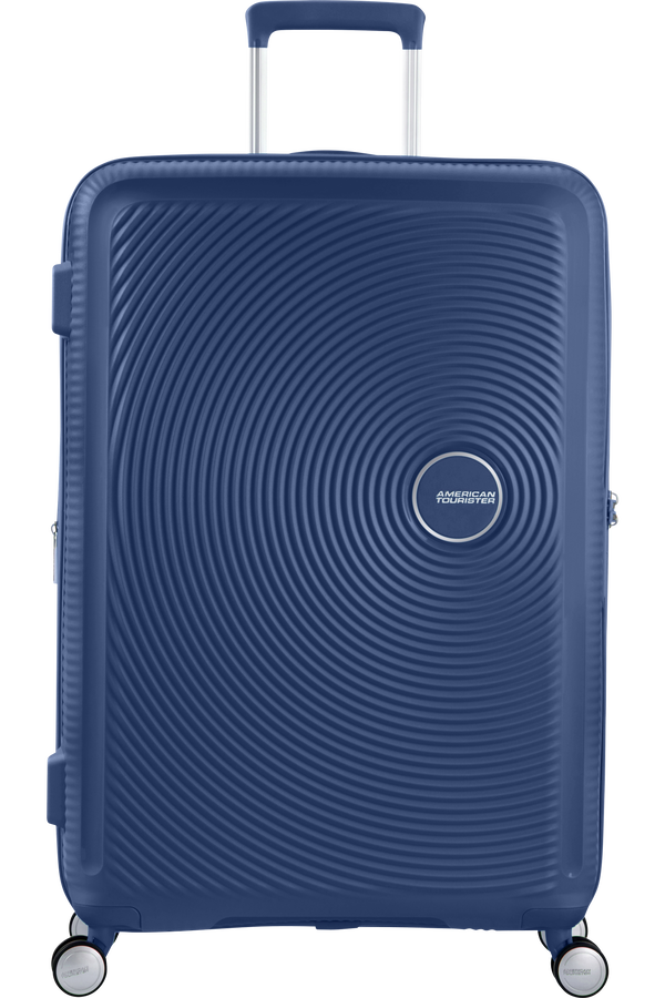 American Tourister Soundbox Spinner extensible 77cm Bleu marine fonc&eacute;