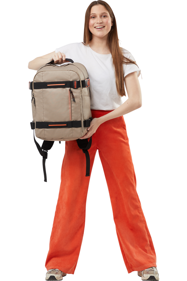 American Tourister Urban Track Laptop Backpack Coated 15.6'  Beige/Orange