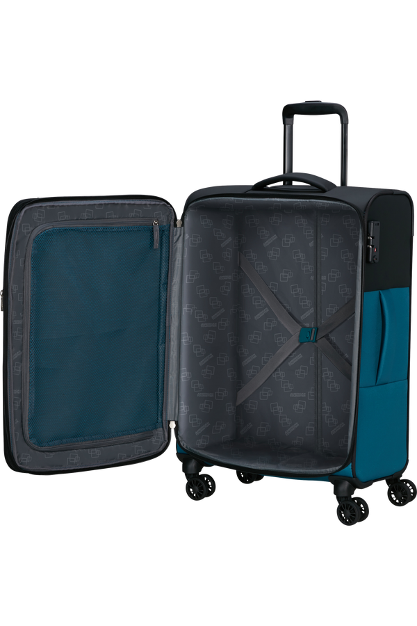 American Tourister Daring Dash Spinner Expandable TSA M  Noir/Bleu