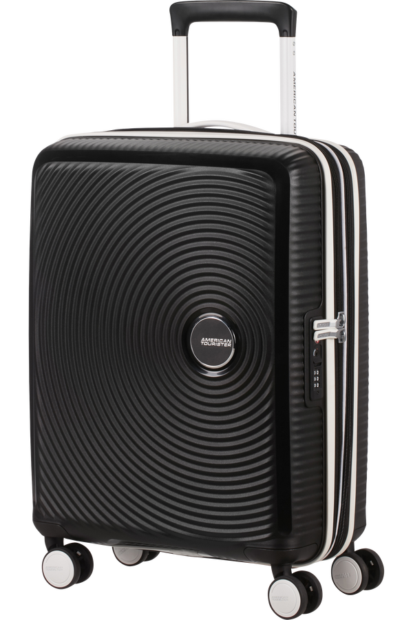 American Tourister Soundbox Spinner TSA Expandable 55cm  Black/White