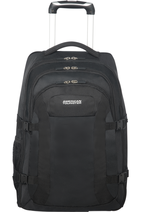 American Tourister Road Quest Sac à dos ordinateur avec roulettes 39.6cm/15.6inch  Solid Black