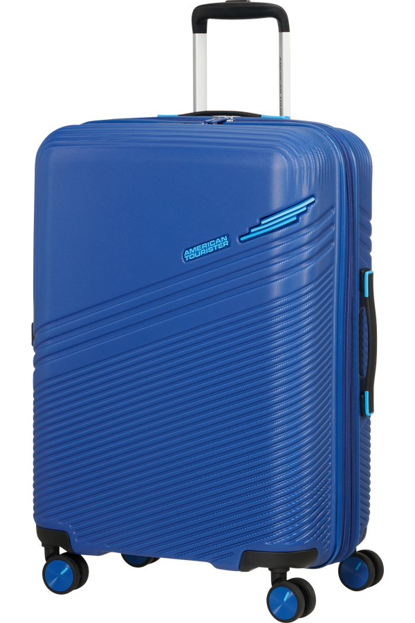 American Tourister Triple Trace Spinner TSA Expandable 67cm  Bleu marine/Bleu