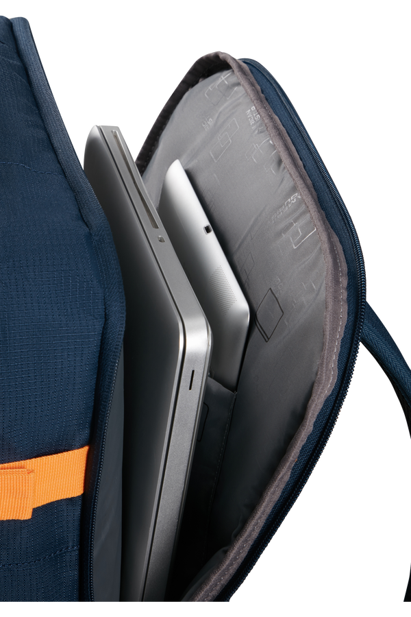 American Tourister Take2cabin Casual Backpack MS  Dark Navy/Radiant Orange