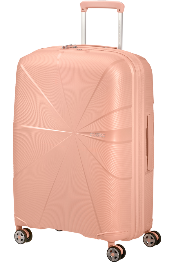 American Tourister StarVibe Spinner Expandable TSA 67cm  Metallic Peach