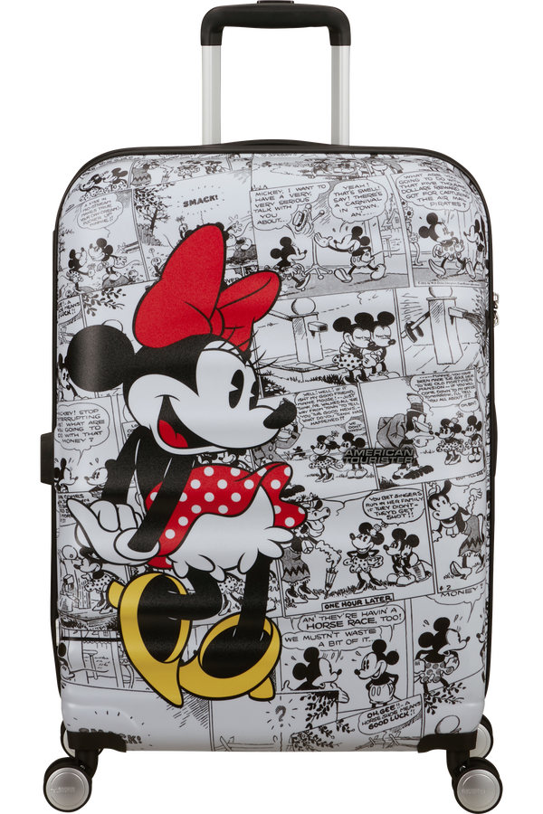 American Tourister Disney Wavebreaker Spinner TSA Disney Fl 67cm  Minnie Comics White