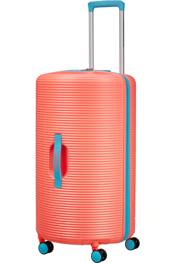 American Tourister Rollio Spinner 75cm  Coral/Blue