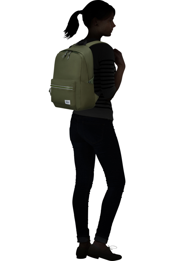 American Tourister Brightup Backpack Zip  Olive Green