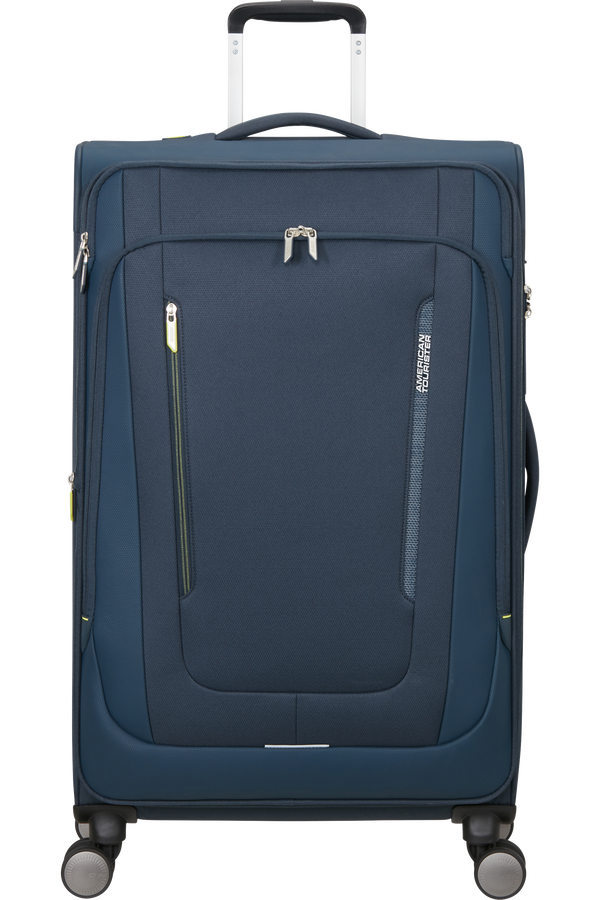 American Tourister Wanderlite Spinner EXP TSA L  Bleu marine foncé