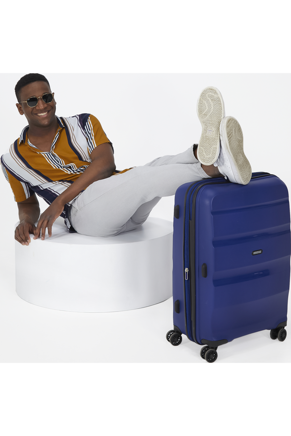 American Tourister Bon Air Dlx Spinner TSA Expandable 66cm  Bleu marine fonc&eacute;