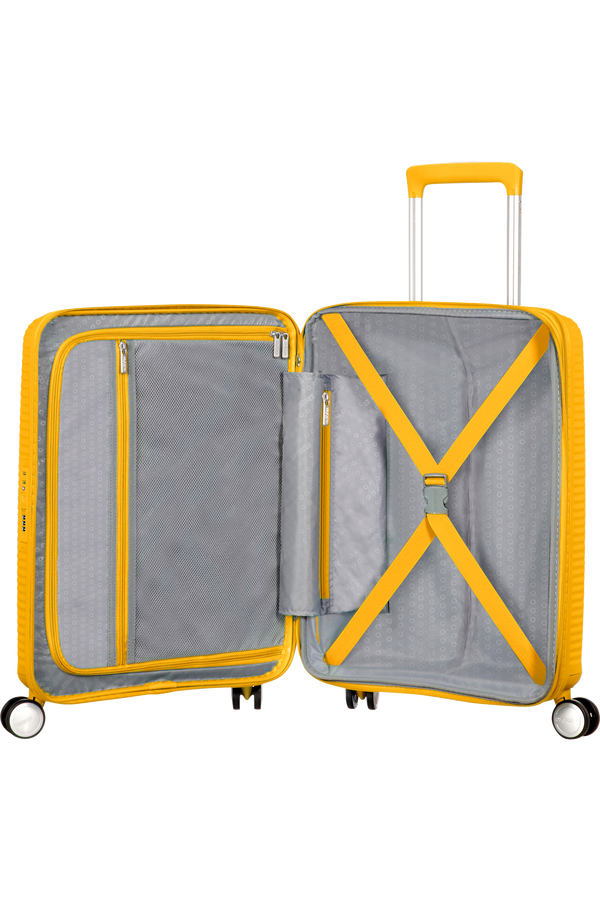 American Tourister Soundbox Spinner 55  Golden Yellow