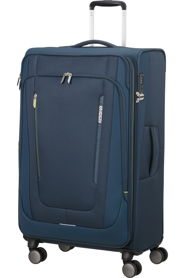 American Tourister Wanderlite Spinner EXP TSA L  Bleu marine foncé