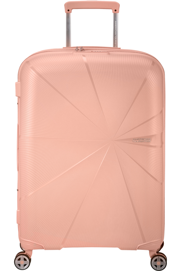 American Tourister StarVibe Spinner Expandable TSA 67cm  Metallic Peach