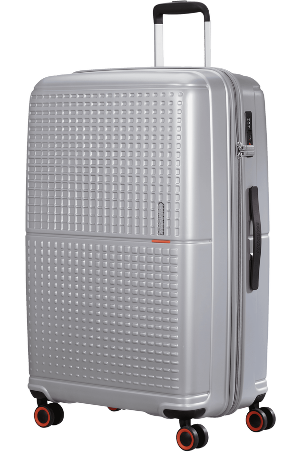 American Tourister Geopop Spinner 77/28 Tsa. 77cm  Argent métal