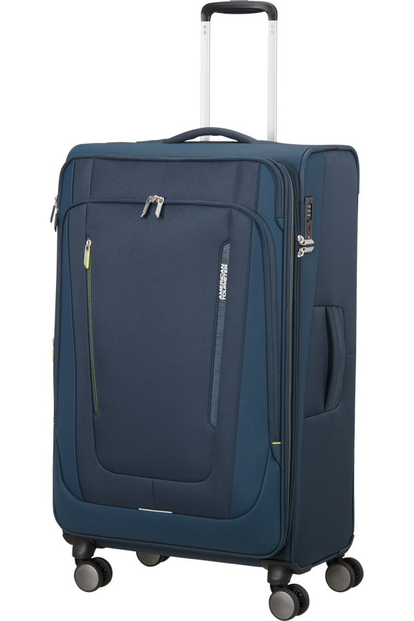 American Tourister Wanderlite Spinner EXP TSA L  Bleu marine foncé