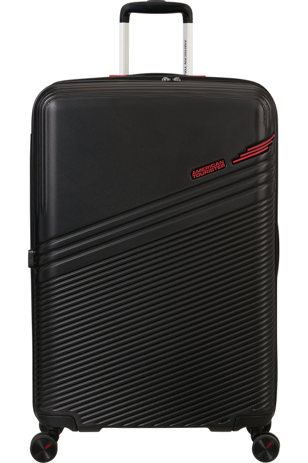 American Tourister Triple Trace Spinner TSA Expandable 76cm  Noir/Rouge