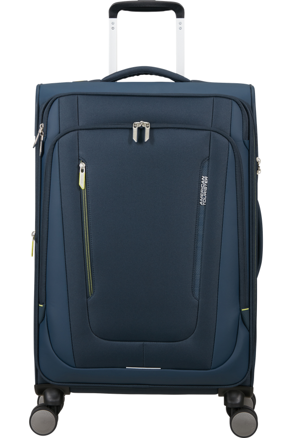 American Tourister Wanderlite Spinner EXP TSA M  Bleu marine foncé