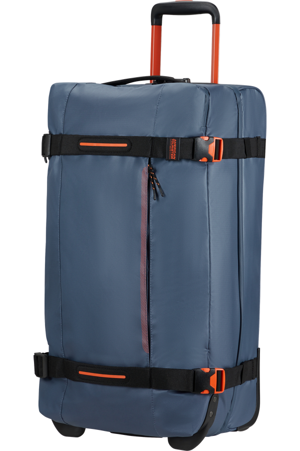 American Tourister Urban Track Duffle with Wheels Coated M  Navy/Orange