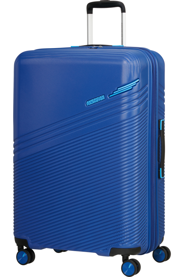 American Tourister Triple Trace Spinner TSA Expandable 76cm  Bleu marine/Bleu