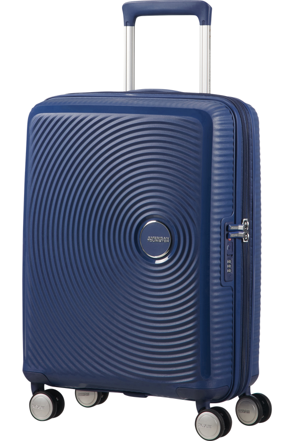American Tourister Soundbox Spinner extensible 55cm Bleu marine fonc&eacute;