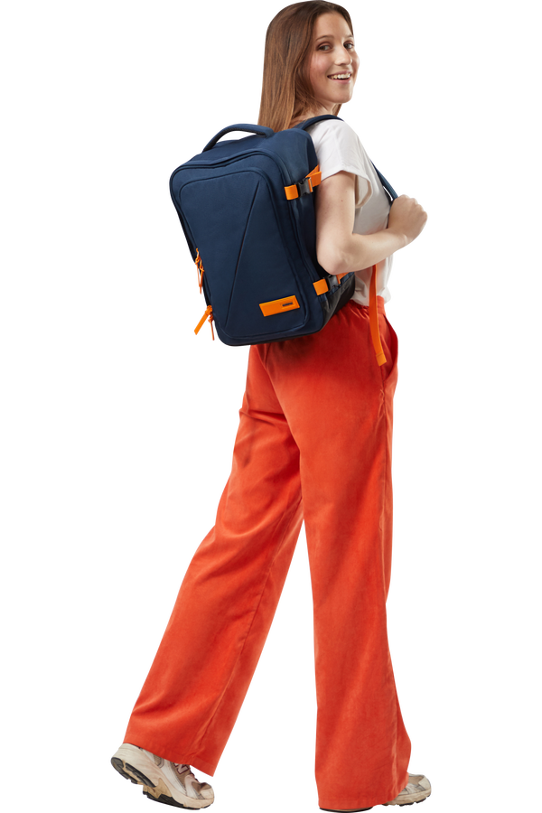 American Tourister Take2cabin Casual Backpack S  Dark Navy/Radiant Orange