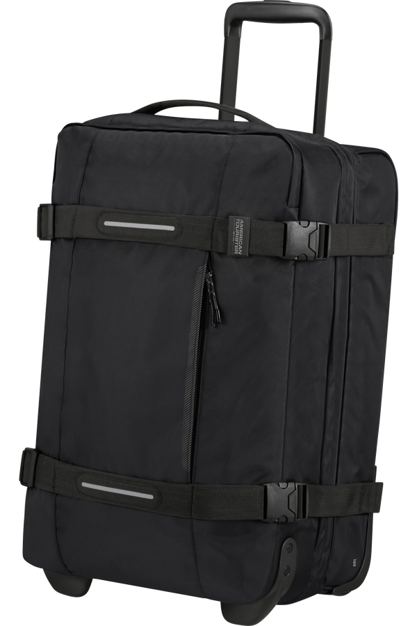 American Tourister Urban Track Duffle with Wheels S  Asphalt Black