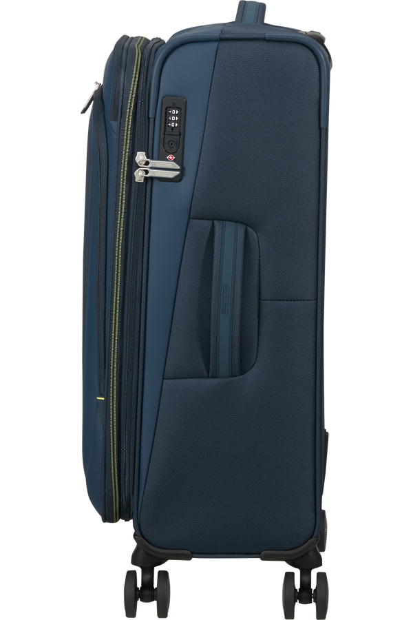 American Tourister Wanderlite Spinner EXP TSA M  Bleu marine foncé