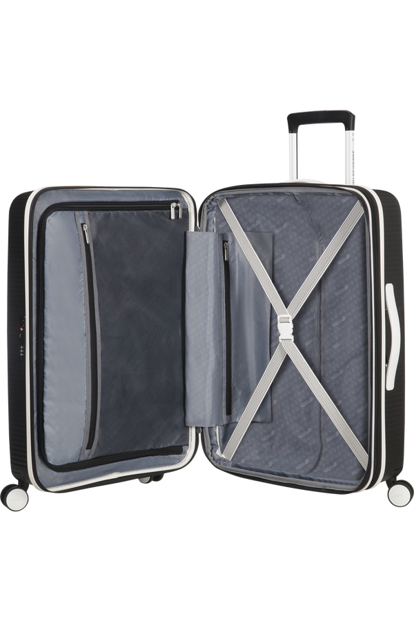 American Tourister Soundbox Spinner TSA Expandable 67cm  Black/White