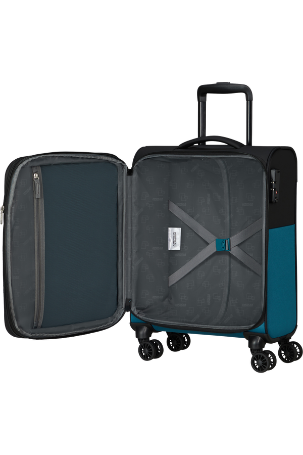 American Tourister Daring Dash Spinner Expandable TSA S  Noir/Bleu