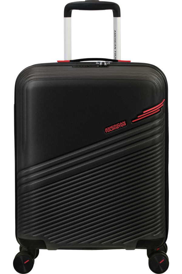 American Tourister Triple Trace Spinner TSA Expandable 55cm  Noir/Rouge