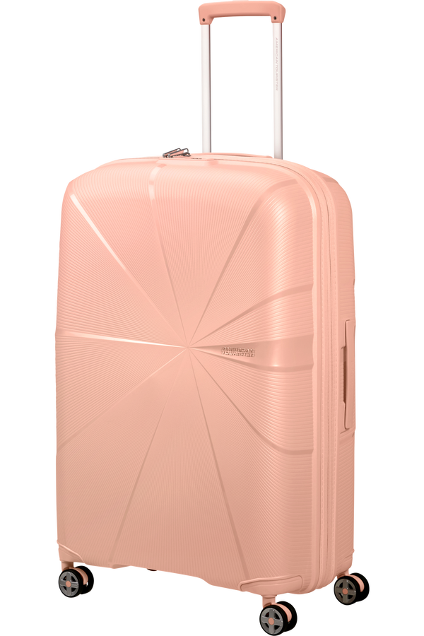 American Tourister StarVibe Spinner Expandable TSA 77cm  Metallic Peach