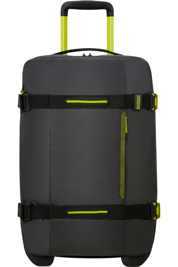 American Tourister Urban Track Duffle with Wheels Coated S  Black/Lime
