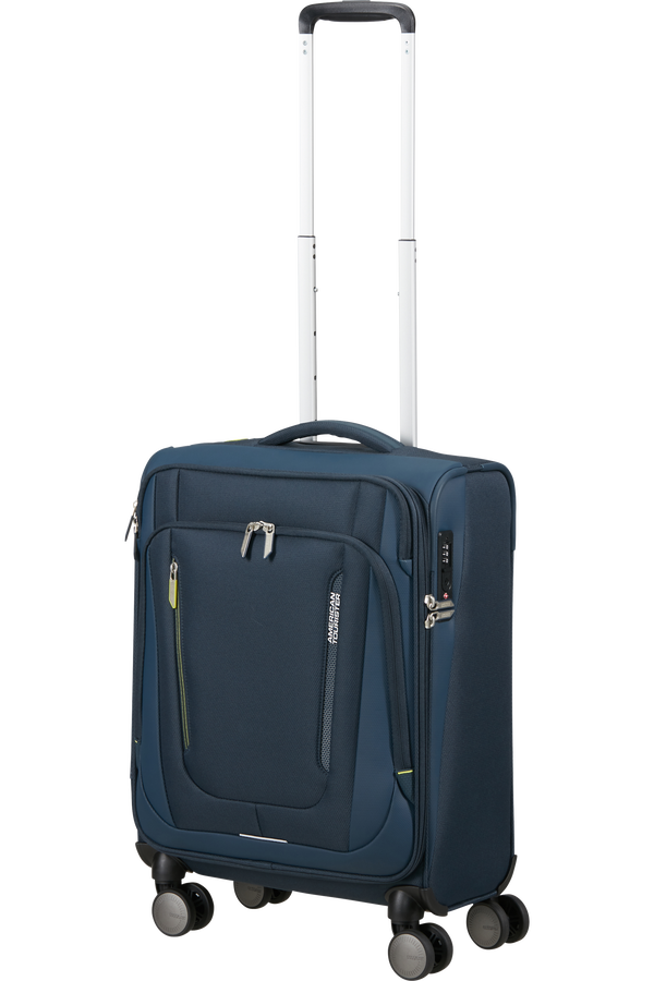 American Tourister Wanderlite Spinner TSA S  Bleu marine foncé
