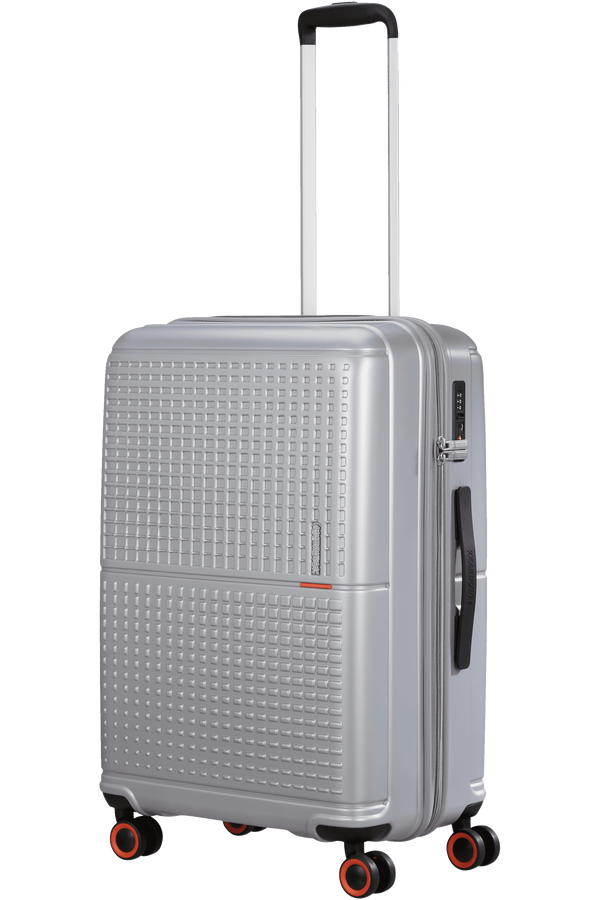 American Tourister Geopop Spinner 67/24 Tsa. 67cm  Argent métal